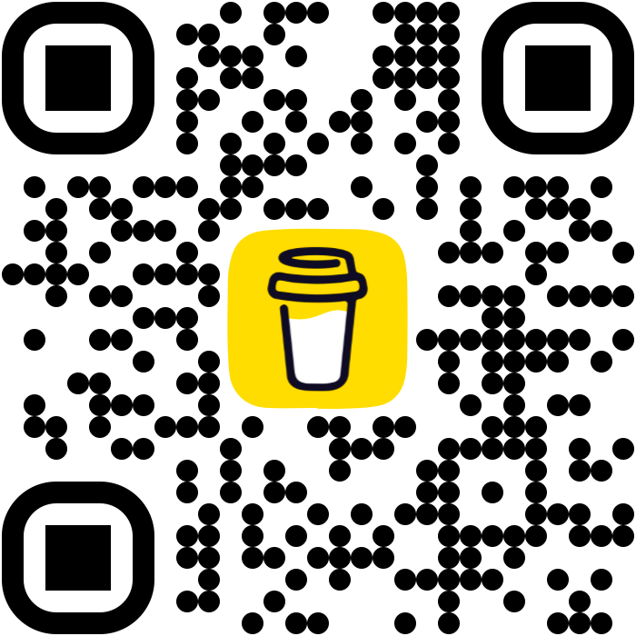 QR code for Buy Me a Coffee support page.